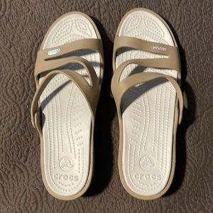 Crocs - Tan Sandals, tags off, never worn